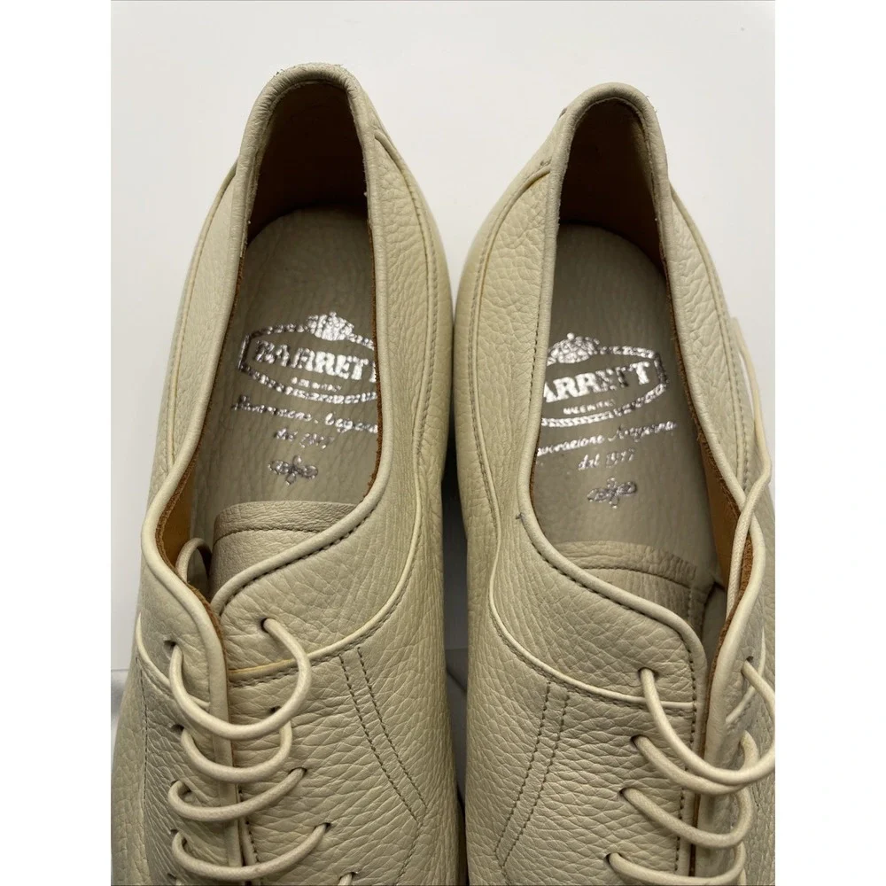 Barrett Ivory‎ Soft Pebbled Leather Lace Up Oxford Dress Shoes Men's Size 7.5 UK